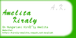 amelita kiraly business card